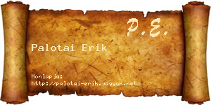 Palotai Erik névjegykártya